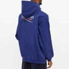 Balenciaga Men's Political Campaign Logo Popover Hoody in Pacific Blue/White