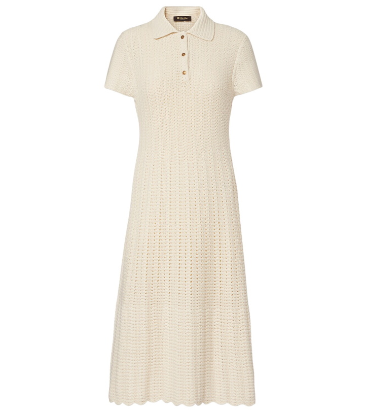Photo: Loro Piana Arola knitted cotton polo dress