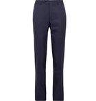 Canali - Grey Slim-Fit Nailhead Wool Trousers - Blue