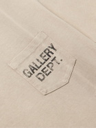 Gallery Dept. - Logo-Print Paint-Splattered Cotton-Jersey T-Shirt - Neutrals