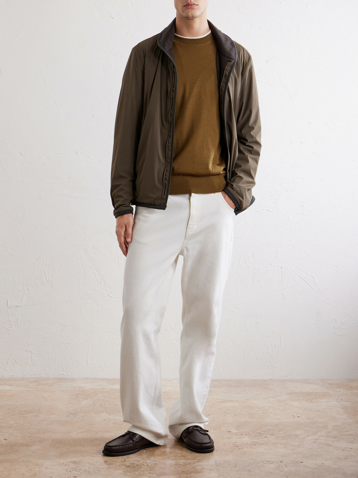 SEASE - Jib Set Reversible Shell Jacket - Brown