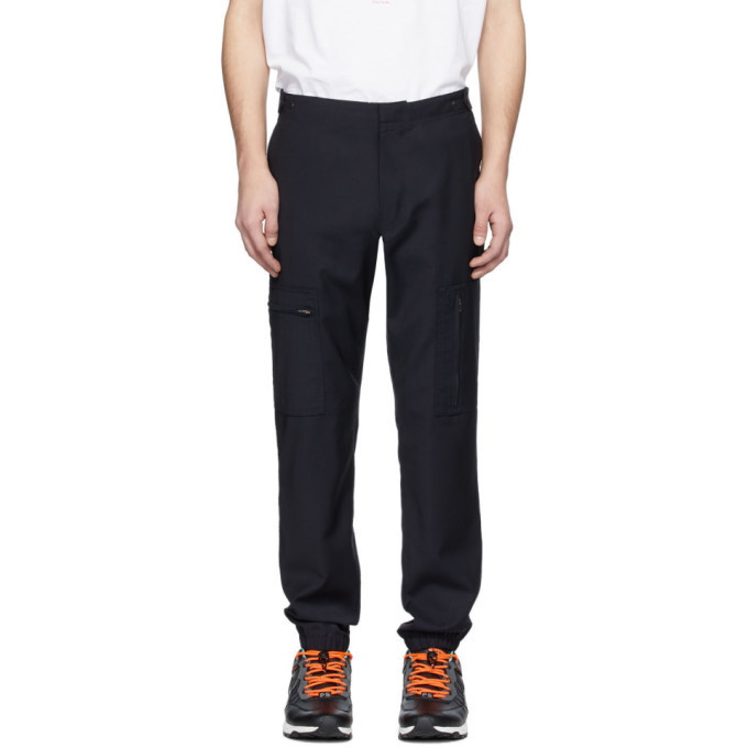 Photo: PS by Paul Smith Navy Wool Cargo Pants