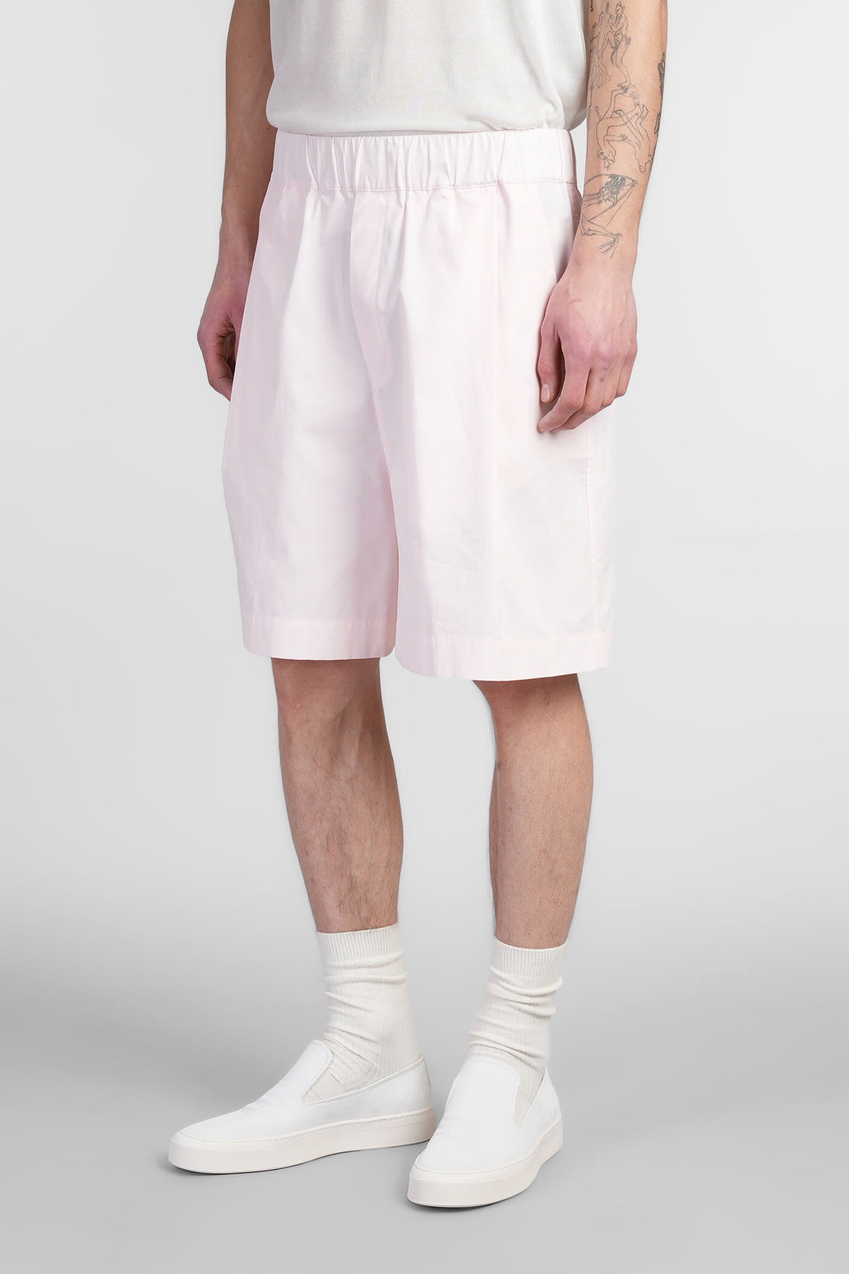 Laneus Shorts In Rose-pink Cotton