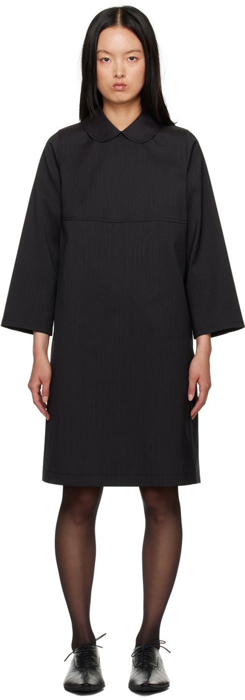 tao Black Peter Pan Collar Midi Dress
