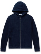 Hamilton And Hare - Cotton-Terry Zip-Up Hoodie - Blue