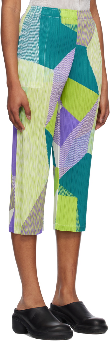 Pleats Please Issey Miyake Multicolor Crossroad Trousers Pleats