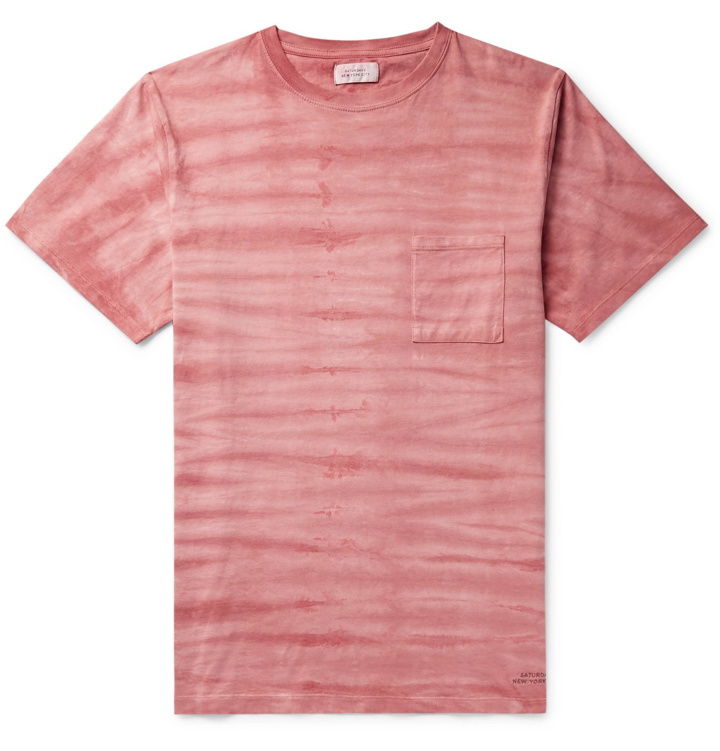 Photo: Saturdays NYC - Randall Mineral-Washed Cotton-Jersey T-Shirt - Red