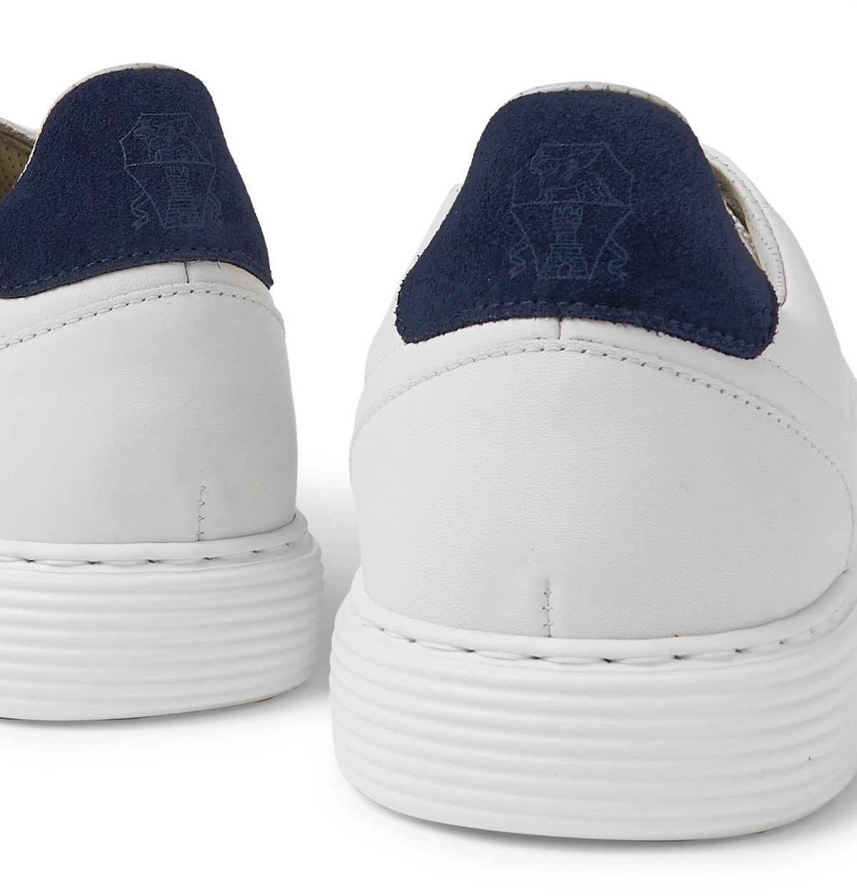 Brunello Cucinelli Brunello Cucinelli White nylon and suede trainer main image 1