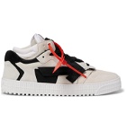 Off-White - Off-Court Suede and Leather Sneakers - White
