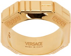 Versace Gold Greca Quilting Ring