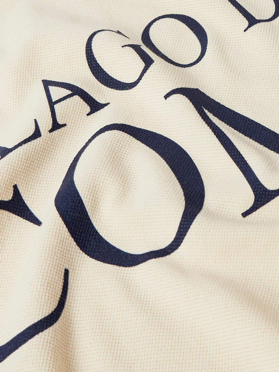 Rhude - Como 1907 Oversized Printed Cotton-Piqué Polo Shirt - Neutrals