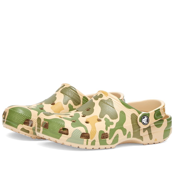 Photo: Crocs Classic Printed Camo Clog in Chai/Tan