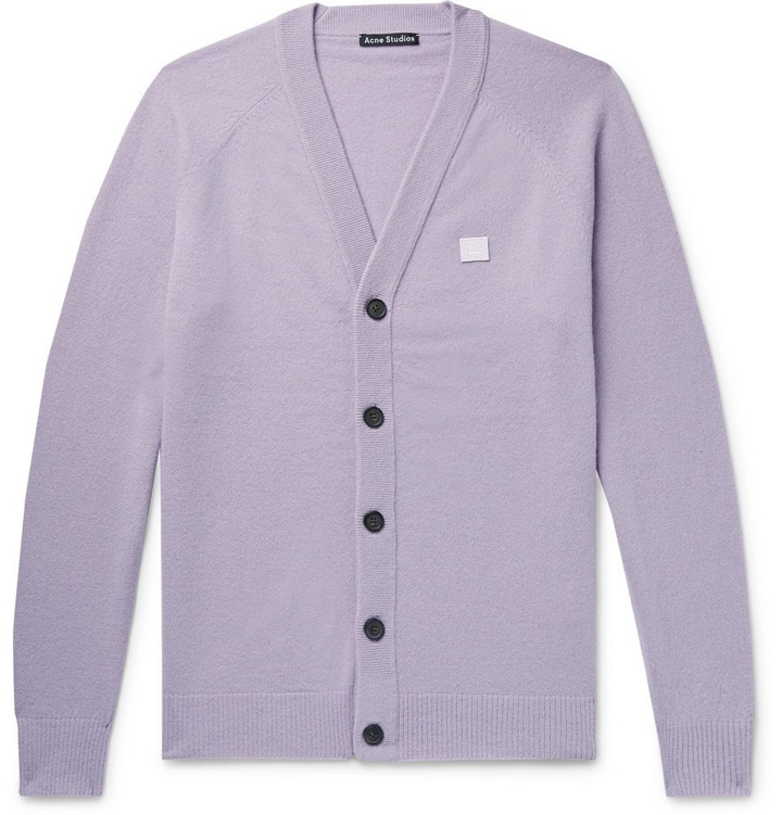 Photo: Acne Studios - Neve Appliquéd Wool Cardigan - Men - Lilac