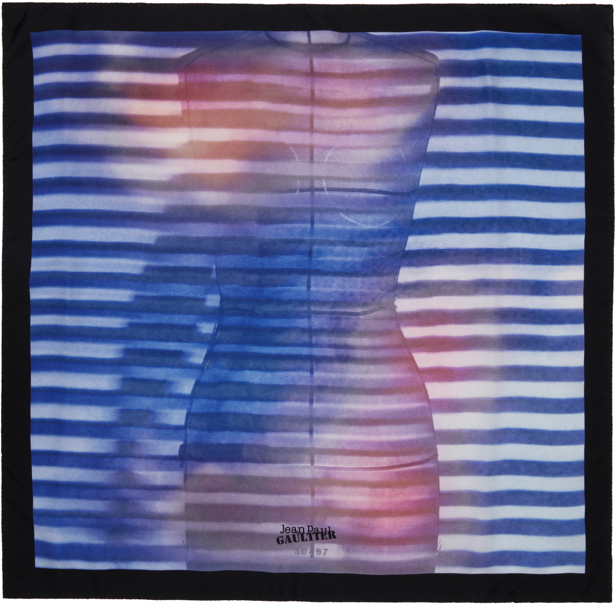Jean Paul Gaultier Blue 'The Air' Scarf