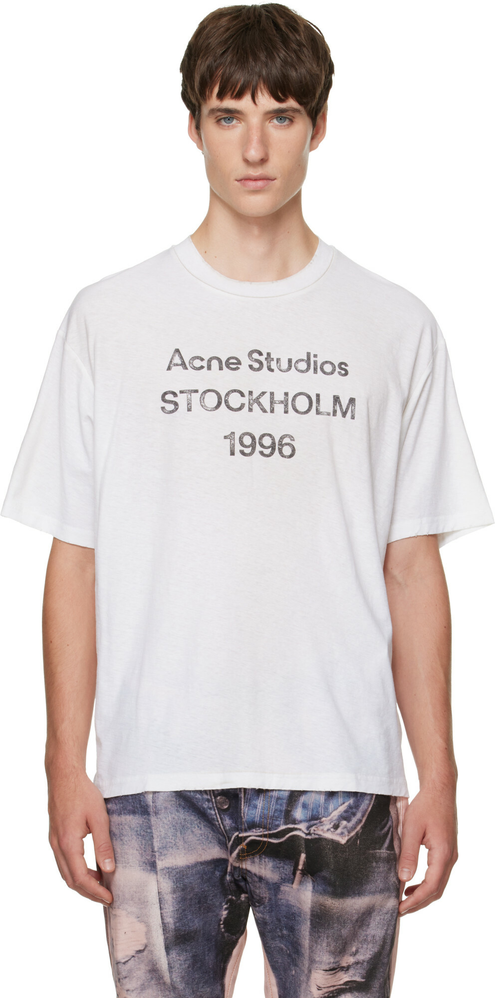Acne Studios Off-White Sprayed Logo T-shirt