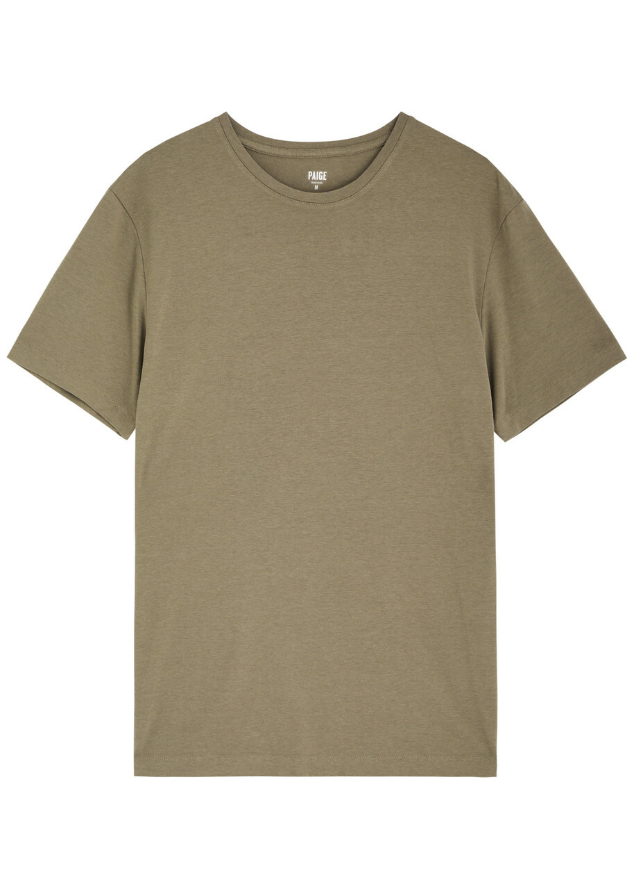 Paige Cash Stretch-jersey T-shirt Brown