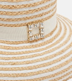Roger Vivier Très Vivier striped raffia sun hat