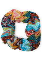 Missoni Zigzag-intarsia Knitted Scrunchie - Multicoloured - One Size