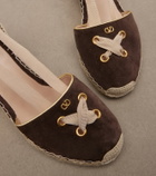 Valentino Garavani VLogo suede espadrille wedges