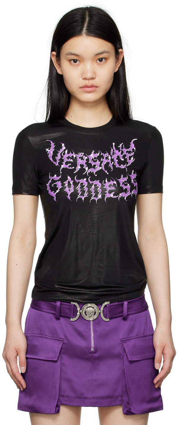 Versace Black 'Versace Goddess' T-Shirt Versace