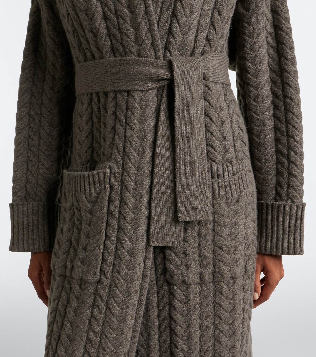 Arch4 Bond Street cable-knit cashmere long cardigan