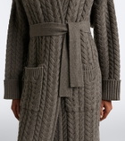 Arch4 Bond Street cable-knit cashmere long cardigan