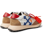 Off-White - Leather-Trimmed Shell and Suede Sneakers - Neutral