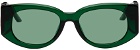 Casablanca Green Memphis Sunglasses