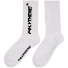 Polythene* Optics White and Black Jacquard Socks