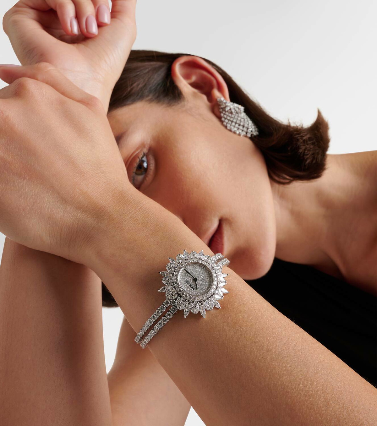 Yeprem Y-Momento 18kt white gold watch with diamonds
