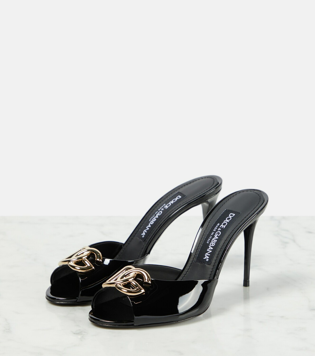 Dolce&Gabbana DG patent leather mules Dolce & Gabbana
