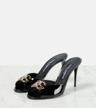 Dolce&Gabbana DG patent leather mules