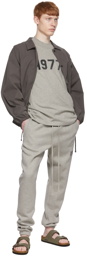 Essentials Gray Cotton Long Sleeve T-Shirt