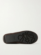 LOEWE - Rambla Suede Driving Loafers - Brown