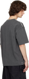 Solid Homme Gray Raw-Edge T-shirt