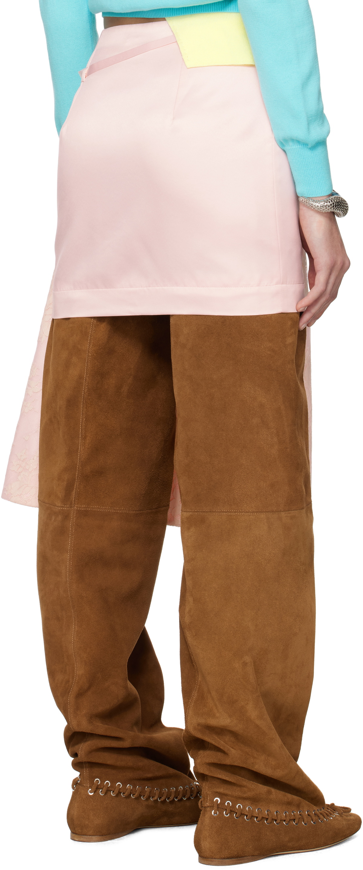 ALL-IN Pink Tilted Display Miniskirt