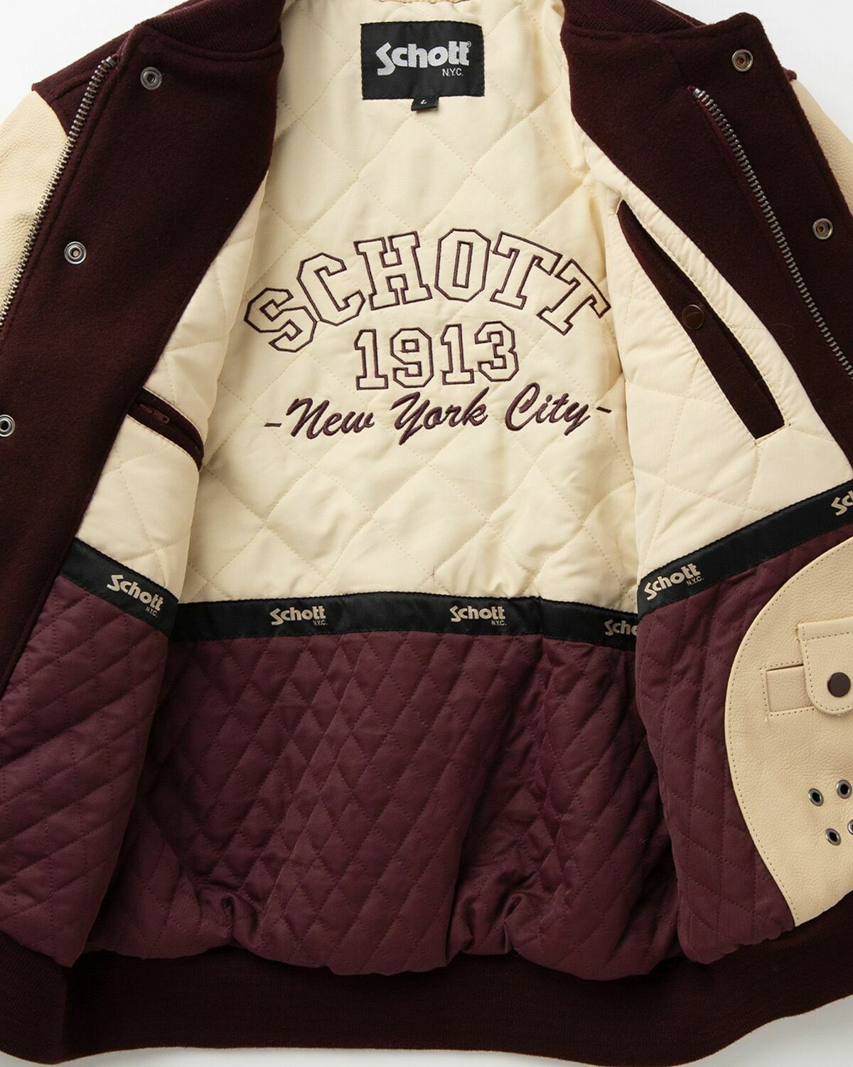Schott NYC LC8705 JACKET Red Mens Bomber Jackets/College Jacket