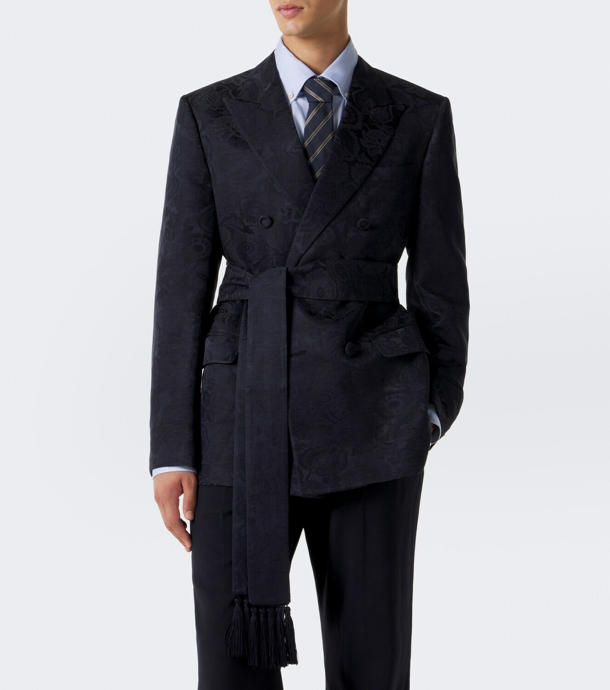 Valentino Floral jacquard linen and silk blazer
