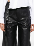 Jade Cropper Blue Cut-Out Faux-Leather Shorts