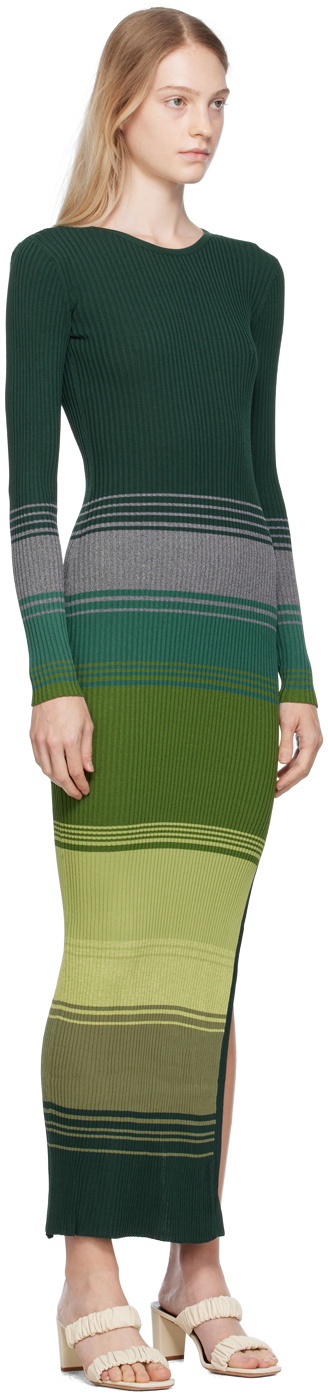 Staud Green Edna Midi Dress Staud