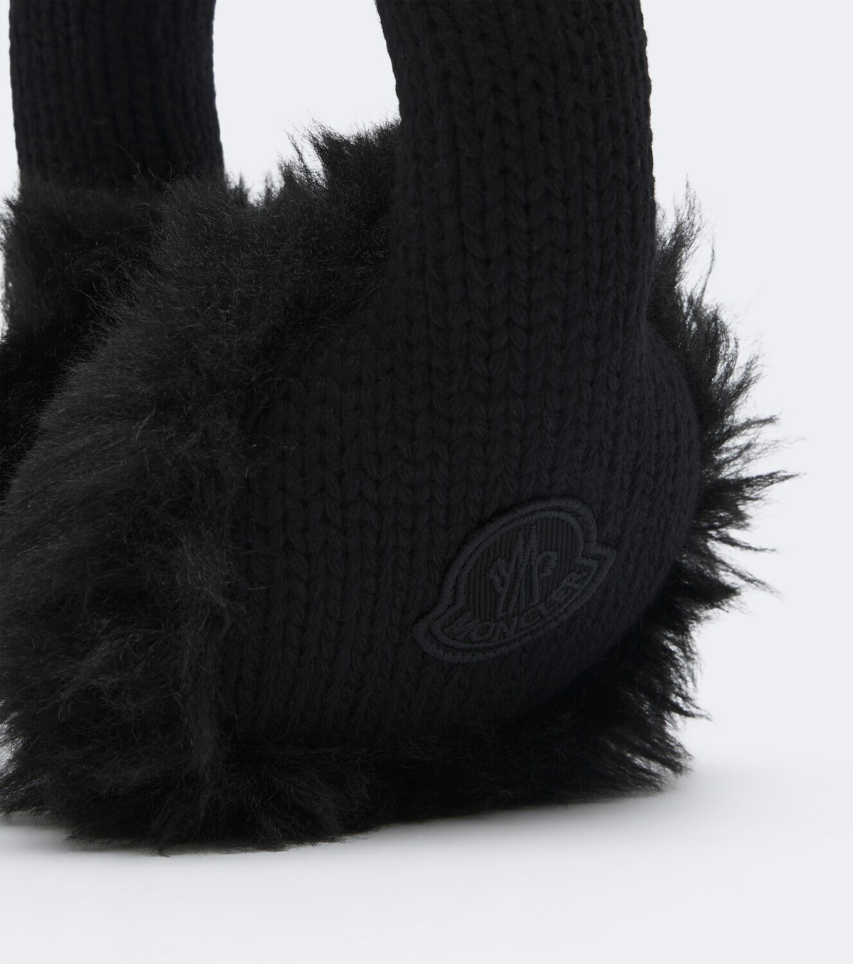 Moncler Logo ribbed-knit virgin wool earmuffs