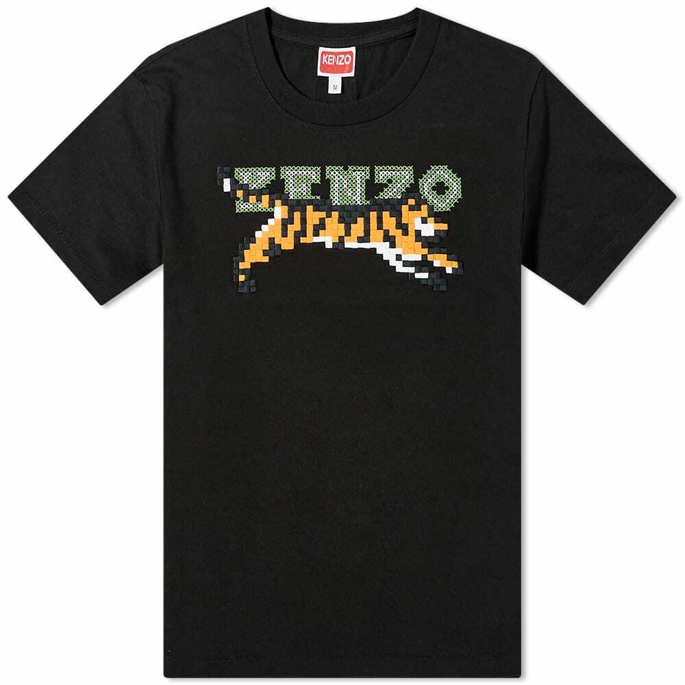 Kenzo Women's Pixel Tiger Classic T-Shirt in Black Kenzo
