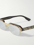 Gucci Eyewear - Rectangular-Frame Acetate and Gold-Tone Sunglasses
