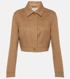 Max Mara Foglia camel hair biker jacket