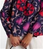 Velvet Fraser printed cotton and silk blouse