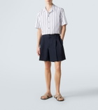 Brioni Striped cotton poplin bowling shirt