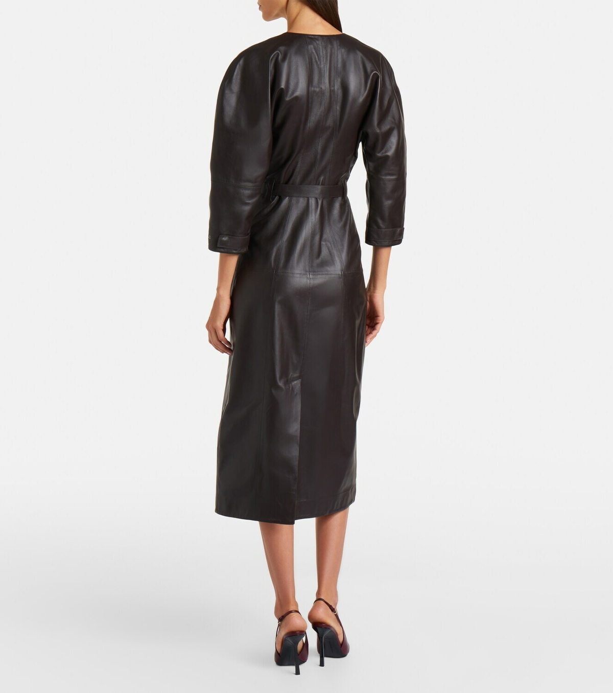 Victoria Beckham Leather midi dress