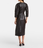 Victoria Beckham Leather midi dress