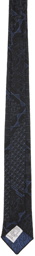 Engineered Garments Black & Navy Jacquard Tie