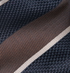 Brunello Cucinelli - 7cm Striped Silk-Jacquard Tie - Blue